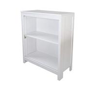 Penguin Home Bibliothèque en Bois Massif avec étagère à 3 Niveaux, 32 cm Longueur x 70 cm Largeur x 82 cm Hauteur, Blanc