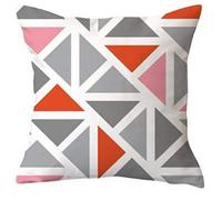 Penguin Home Housse de coussin carré décoratif double face 100% coton avec fermeture à glissière invisible 45cm x 45cm - 18 ”x 18” (Ensemble de 4, corail / rose)