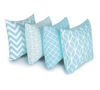 Penguin Home Housse de Coussin, Cotton, Bleu, 45x45 Cm