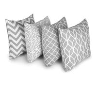 Penguin Home Housse de Coussin, Cotton, Gris, 45x45 Cm
