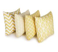 Penguin Home – Housse de coussin coton jaune 45 x 45 cm