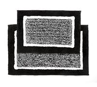 Penguin Home Lot de 2 Tapis de Bain 100% micropolyester Noir 50 x 80 et 40 x 60 cm