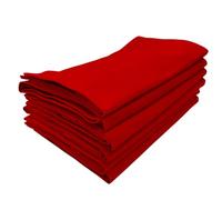 Penguin Home Lot de 6 Serviettes ajourées surdimensionnées en Pur Coton - Lavables et réutilisables - pour Salle à Manger, événements, fêtes, déjeuner - 50 x 50 cm - Rouge Noël - 190 g/m²