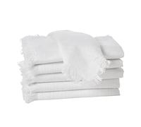 Penguin Home Lot de 6 Serviettes en Coton 100% Coton écologique Blanc 40 x 40 cm