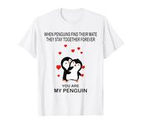 Penguin Love Notes Valentine Pingouin Amour Saint Valentin T-Shirt