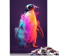 Penguin Neon Puzzle 1000 Pièces Educa Jouet en Bois Cadeau Unique De l'art De La Décoration Jeu Éducatif Challenge Toy pour Adultes Et Enfants À Partir De 12 Ans 1000pcs (38x26cm)