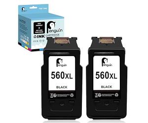 Penguin PG-560XL Cartouches d'encre Remanufacturées pour Canon 560 XL Pixma TS5300 TS5350a TS5352a TS5350 TS5351 TS5351a TS5352 TS5353 TS5353a TS7450a TS7450 TS7451a TS7451 Imprimante Noir Pack
