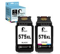 Penguin PG-575 CL-576 Cartouche pour Canon 575 576 Pixma TS3550i TR4755i TR4756i TS3551i TS3750i TS3751i TS3752i TR4700i TR4750i TR4751i Noir et Couleur Remanufacturées Cartouches Encre 575XL 576XL