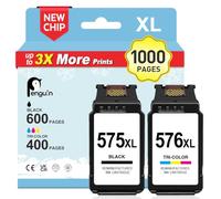 Penguin PG-575 CL-576 Cartouche pour Canon 575 XL 576 XL Noir et Couleur