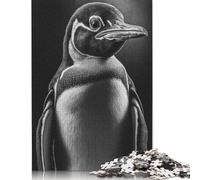 Penguin Portrait Poster Puzzle 1000 Pieces Cadeau Unique Jeu Éducatif Challenge Toy À De Qualité Supérieure Peinture Art pour Adultes Et Enfants 1000pcs (38x26cm)