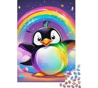 Penguin Puzzle À 1000 Morceaux Papier Épais Penguin Rainbow Ball Puzzle Familial Passionnés De Casse-tête Heures Divertissement Garanties Loisirs Maison 38x26cm/1000pcs