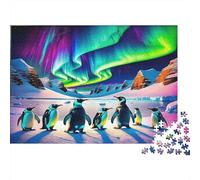 Penguin Puzzle À Assembler 1000 Pièces Matériau Recyclable Aurora Adulte Puzzles Temps De Jeu en Famille Props Intéressant Jeu De Famille for Home 70x50cm/1000pcs
