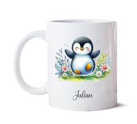 Penguin Running Mug Céramique Tasse À Thé Durable Tasse À Café Cadeau Mignon Pour Bureau Pâques Collègue 330 Ml