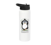 Penguin Yoga Namaste Pose Meditation Cartoon Stainless Steel Insulated Water Bottle