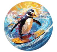 Penguins 1000 Pieces Puzzles Ronds Puzzle Cadeaux Jeu D'Intelligence Puzzle DIY pour Adultes Et Enfants 1000pcs (67.5x67.5cm)