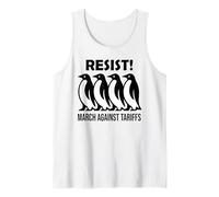 Penguins Against Tariffs Resist Funny Penguin Tariff Protest Débardeur