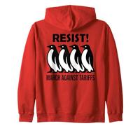 Penguins Against Tariffs Resist Funny Penguin Tariff Protest Sweat à Capuche