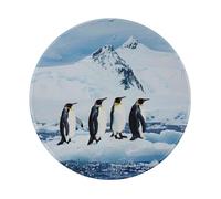 Penguins On The Iceberg Lot de 4 tapis de souris de jeu imprimés avec base ronde en caoutchouc antidérapant pour ordinateur portable, gamer, bureau, maison