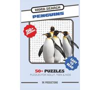 Penguins Word Search: Word Search with Easy to Read Print about Penguins, Antarctic Wildlife, Penguin Adventures and More | 6x9 inches, 110 pages | ... Gift for Vacations, Holidays and Free Times