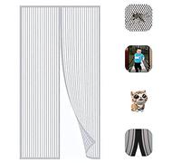 PENGXIN Porte Moustiquaire Magnétique, Moustiquaire Porte, Fermeture Automatique, Installation Facile, Blanc