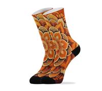 PENGYVV Chaussettes de travail à motif mandala, chaussettes de sport unisexes pour femme en intérieur, trekking, orange