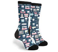 PENGYVV Chaussettes unisexes algèbre, géométrie, abstrait, mathématiques, chaussettes de course à pied, hommes et femmes, chaussettes décontractées amusantes et funky fantaisie, tube ras du cou, noir