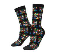 PENGYVV Hispanic Heritage Month Chaussettes de course décontractées Chaussettes de travail Chaussettes de marche athlétique pour femme Trekking en intérieur