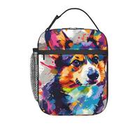 PENGYVV Sac à déjeuner unisexe, motif dragon épique, animal épique, amoureux, réutilisable, isotherme, portable, sac à main pour l'école, le travail, le pique-nique, les voyages