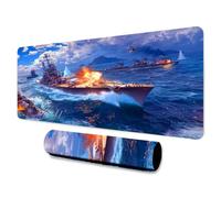 PENGYVV Tapis de souris de jeu 30,5 x 80 cm Motif de bataille navale moderne transporteur avion imprimé pour clavier de studio à domicile BDHYMN41 Grand tapis de bureau antidérapant