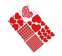 PENIKOKO 1 Lot de 6 Stickers Muraux en PVC Rouge Imperméables de Cœur Autocollants Amovibles sans Trace pour Décoration Mariage et Saint-Valentin Autocollants pour Fenêtres et Vitrines