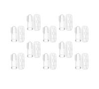 PENIKOKO 10 ensembles Brosse à Doigt Garçon Fille Silicone Souple pour Dentition et Massage Gingival avec Boîte Transparente Brosse Dentaire Sécurisée et Tout-petits Nettoyage Doux et