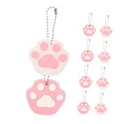 PENIKOKO 10 Pièces Couvre Protection PVC Motif Patte de Chat Assortiment Rose et Blanc Identifiant Clé Accessoires Maison Appartement