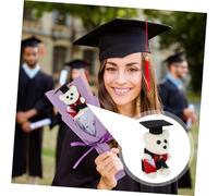 PENIKOKO 10 pièces Graduation Bear Dolls for Bouquet Packaging Lightweight Plush Toy Decorations Adorable Cloth and Foam Material Graduation Gifts
