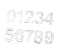 PENIKOKO 10 pièces Lot de Numéros de Porte Autocollants Adhésifs Résistants Pluie et Déformation pour Maison Boîte Aux Lettres Bureau et Hôtel Chiffres Décoratifs Durables