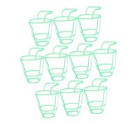 PENIKOKO 10 pièces Support Bouteille Perfusion Plastique Suspendu Filet de Protection Vert pour Usage Hospitalier et Ambulatoire