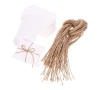 PENIKOKO 100 Pièces Lot de Boîtes à Dragées Papier Kraft avec Corde de Jute Boîtes Pliables pour Bijoux Mariages et Anniversaires