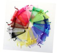 PENIKOKO 100 pièces Sachets Organza Transparents Lavande Pochettes Cadeau Petites Douceurs Sacs à Cordon pour Bijoux Mariage Fête et Décoration