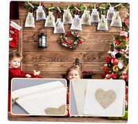 PENIKOKO 12 pièces Lot de Sachets Cadeau Toile de Jute avec Motif Cœur Sacs de Rangement Durables à Cordon pour Bonbons Bijoux et Fête Noël Mariage Anniversaire