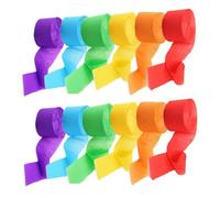 PENIKOKO 12 Serpentins en Papier Crépon Multicolores pour Décorations d'anniversaire et Mariage Rouleaux Colorés Rouge Orange Vert Bleu Violet Jaune pour Fêtes et Loisirs Créatifs