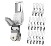 PENIKOKO 16 pièces Pinces à Serviettes Coton Tressé Antirouille pour Salle de Bain et Cuisine Lot de Clips Mural Décoratifs pour Accrocher Serviettes Torchons et Maniques