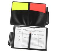 PENIKOKO 2 Ensembles Kit Arbitre Football Cartes Rouge Jaune Carnet Stylo Portable pour Matchs Officiels et Entraînements