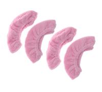PENIKOKO 2 Paires Protège Lames Patins Glace Garçon Fille Doublure Éponge Absorbant XL Rose Couvre Lames Élastiques pour Hockey et Patinage Artistique