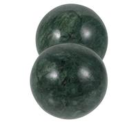 PENIKOKO 2 Pièces Balles de Massage Jade Naturelles Boules de Handball Durables pour Exercice et Relaxation des Mains Accessoire Santé Portable pour Massage et Renforcement