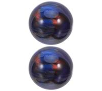 PENIKOKO 2 Pièces Balles de Rééducation Manuelle Résine Imitation Marbre Sphères Décoratives pour Exercices de Doigts et Ornements de Bureau Lot de Balls pour Fitness des Mains
