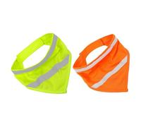 PENIKOKO 2 Pièces Bandanas Réfléchissants pour Petits Chiens Foulards Fluorescents Doux et Absorbants Sécurité Haute Visibilité pour Promenades Nocturnes Lavables et Confortables