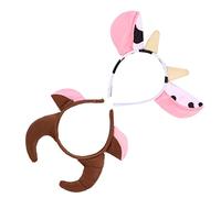 PENIKOKO 2 Pièces Bandeaux Cornes de Vache Pelucheux Garçon Fille et Femmes Serre-tête Cosplay Carnaval Halloween Fête Accessoires Cheveux