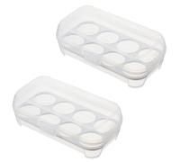 PENIKOKO 2 pièces Boîte Œufs Réfrigérateur Compartiments Support Œufs Protecteur Compact pour Conservation Fragile Organiseur Cuisine Pratique et Gain de Place