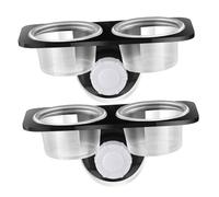 PENIKOKO 2 pièces Bol Alimentation pour Reptiles Plastique Double Compartiment avec Ventouses Compact et Résistant pour Eau et Nourriture des Tortues et Lézards