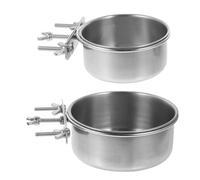 PENIKOKO 2 pièces Chien INOX Suspendue Anti-éclaboussures Capacité pour Alimentation Chat Chiot Maison