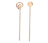 PENIKOKO 2 pièces Épingles Cheveux Alliage Aluminium Baguettes Chinoises Vintage pour Chignon Femme Accessoires Coiffure Durables et Élégants Adaptées Fêtes et Costumes